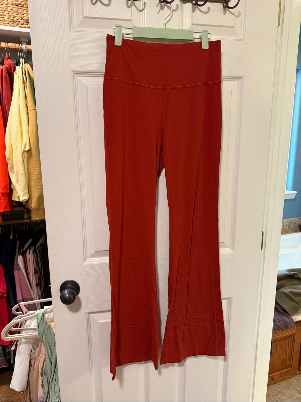 Lululemon Groove Super High Rise Flared Pant Nulu Cayenne Size 8